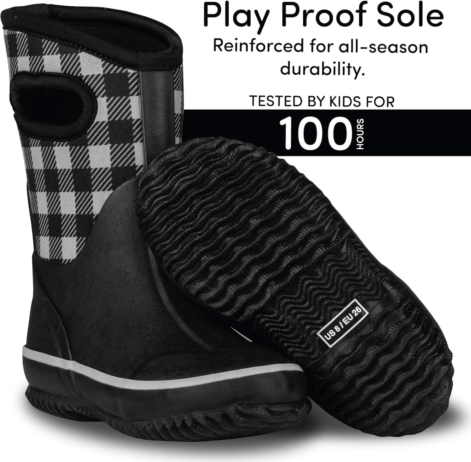  | LONECONE Insulating All Weather MudBoots for Toddlers and Kids - Warm Neoprene Boots for Snow, Rain, and Muck | Boots