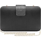 Mulian LilY Satin Rhinestones Evening Bags Party Bridal Clutch Purse For Women Prom Clutch