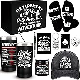 SIXVALA 10 Pcs Retirement Gifts for Men 2026, This Legend Has Retired, Happy Retirement Gifts for Dad, Grandpa, Coworker, Teachers, Boss, Friends, Retirees, 20 Oz Tumbler Best Retirement Gifts Basket