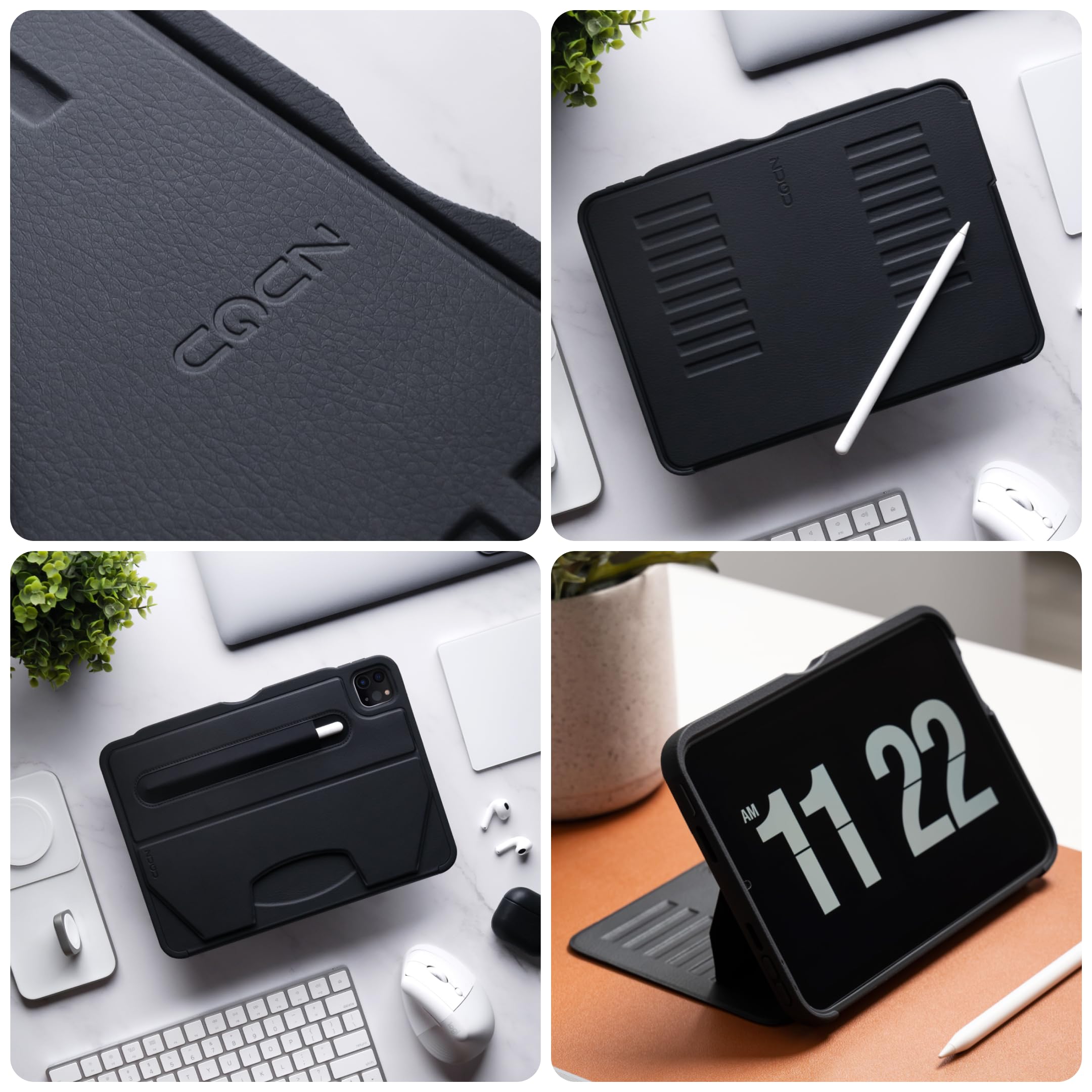 ZUGU CASE iPad Pro 11 Inch Case, 1st/2nd/3rd/4th Generation 2018/2020/2021/2022, Slim Protective Cover, Wireless Apple Pencil Charging, Convenient Magnetic Stand. Sleep/Wake Cover, Stealth Black