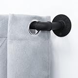 Qlfyuu Industrial Curtain Pole Black Extendable 110-210cm view 6