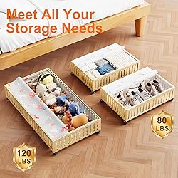 Landmok Bamboo Under Bed Storage