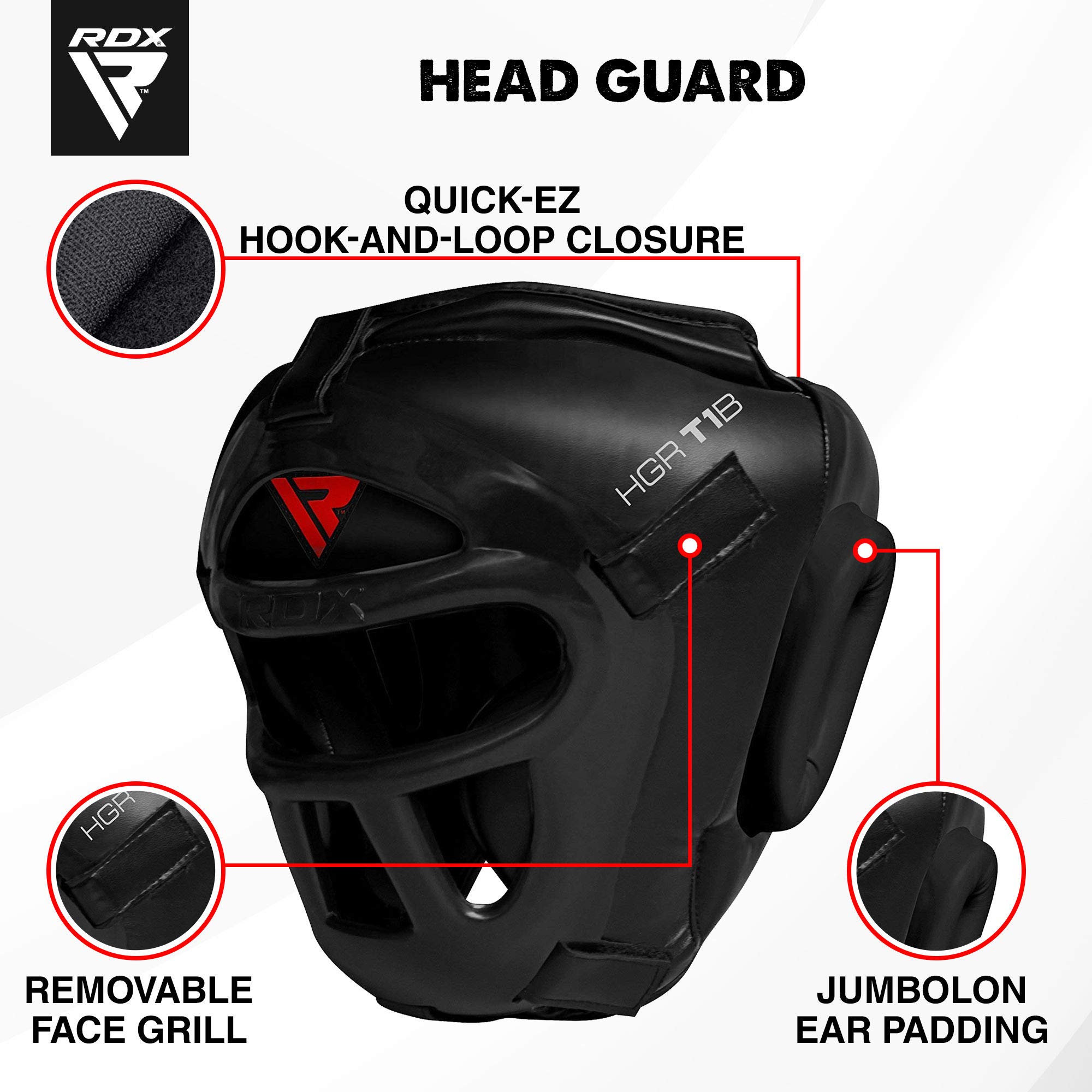 RDX Headguard for Boxing, MMA Training Head Guard with Removable Face