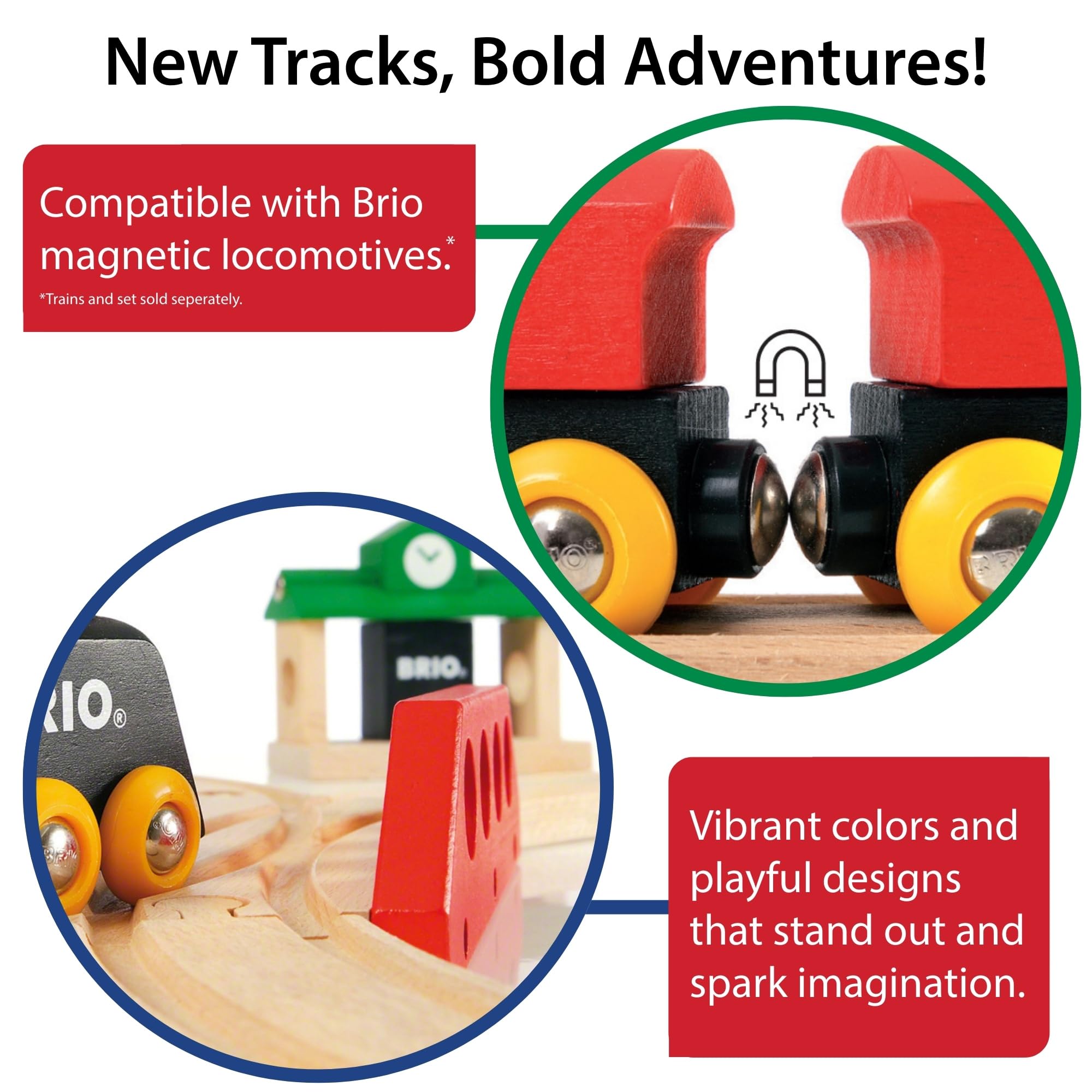 BRIO World Expansion Pack Intermediate - Works with All BRIO Train Sets - FSC-certified 16-Piece Wooden Train Tracks with Switches - Grow Existing Systems and Create Railway Empires - Kids Ages 3 & Up