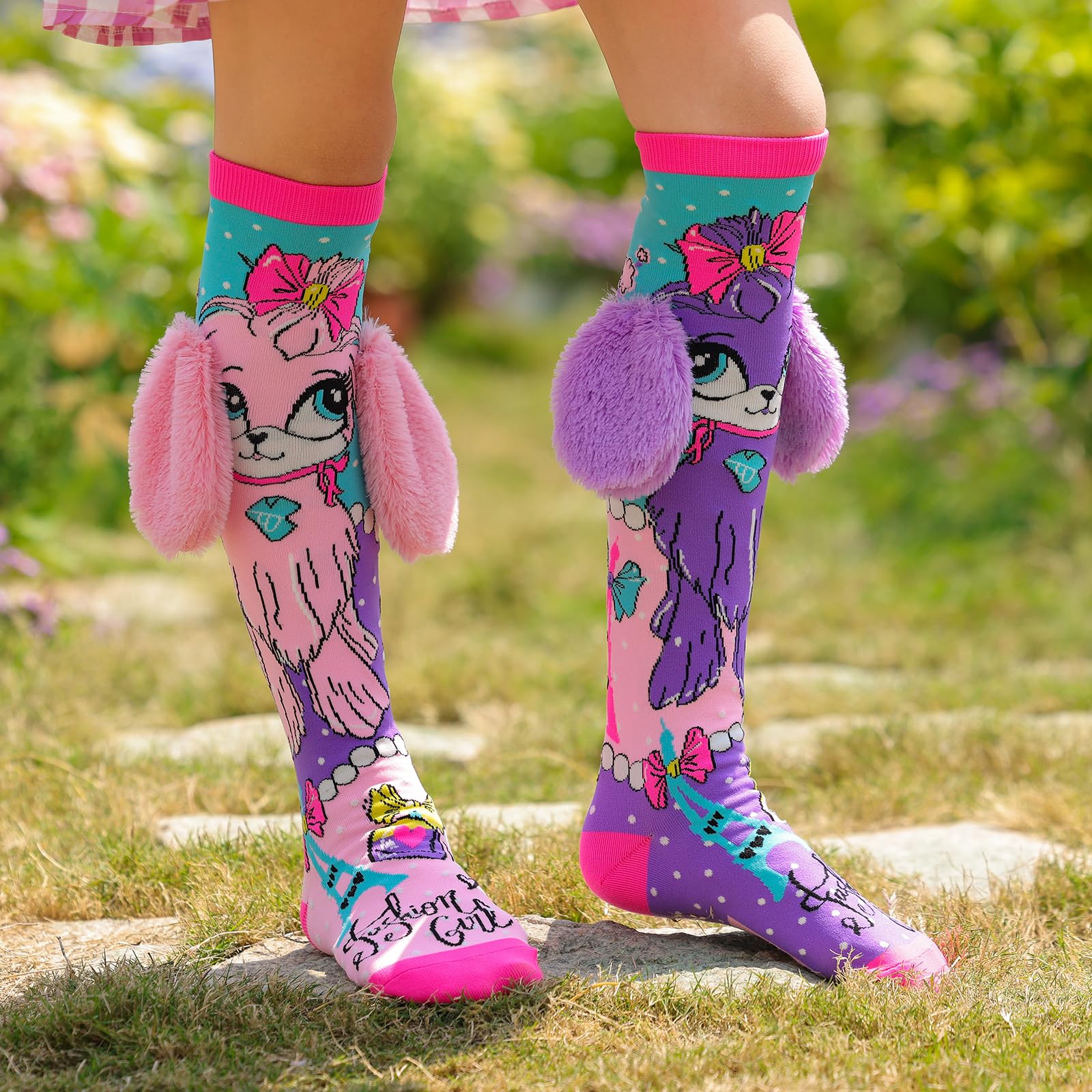 Crazy socks for kids Cute girl socks girls wacky Funky Stretch Mid to High Novelty Socks