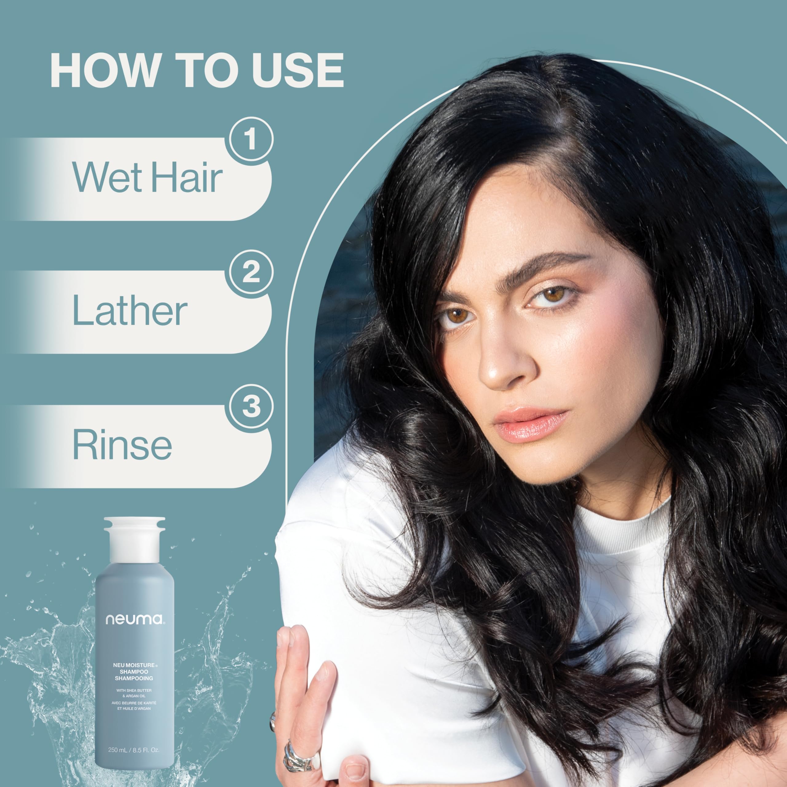 Neuma Neu Moisture Shampoo Lavender, Mandarin & Vanilla Scent, Travel Size Shampoo