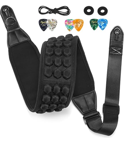 Sangle De Guitare Confort AirCell - 3 Pouces De Large, Rembourrage Néoprène, Réglable, Pour Guitare Et Basse