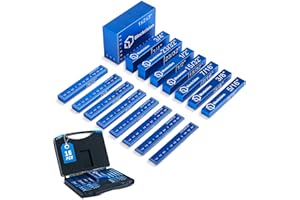 ELEON Blockcision Setup Blocks Woodworking Tools - 16 PCS Height Gauge Block Set with Precision Ruler-Marked Bars, Table Saw Accessories (Large)