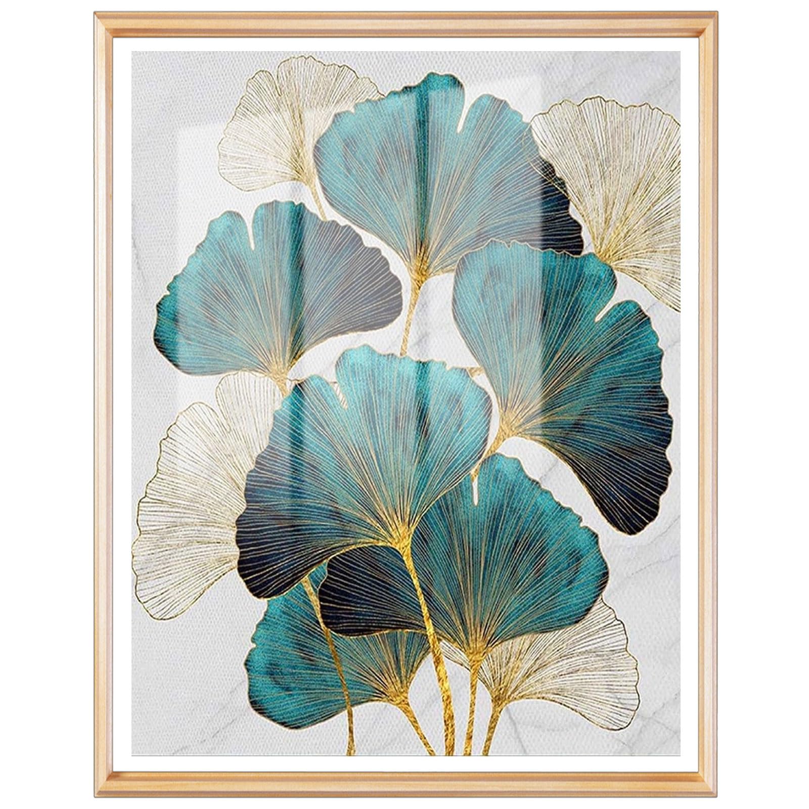 DCIDBEI (40x50cm) 5D DIY Square Diamond Painting Full Drill Ginkgo Biloba Paint by Diamonds Square for Adults Cross Stitch Kit Diamond Art Kits Family Rhinestone Embroidery Diamond Art Art and Crafts