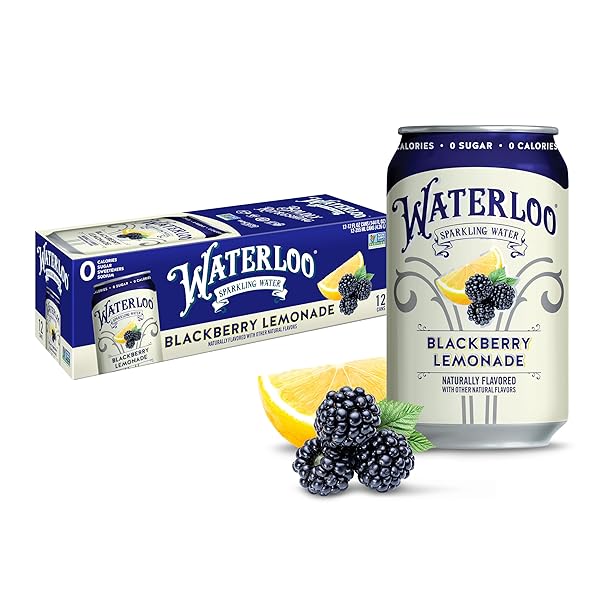 WATERLOO SPARKLING WATER, BLACKBERRY LEMONADE NATURALLY FLAVORED, 12...