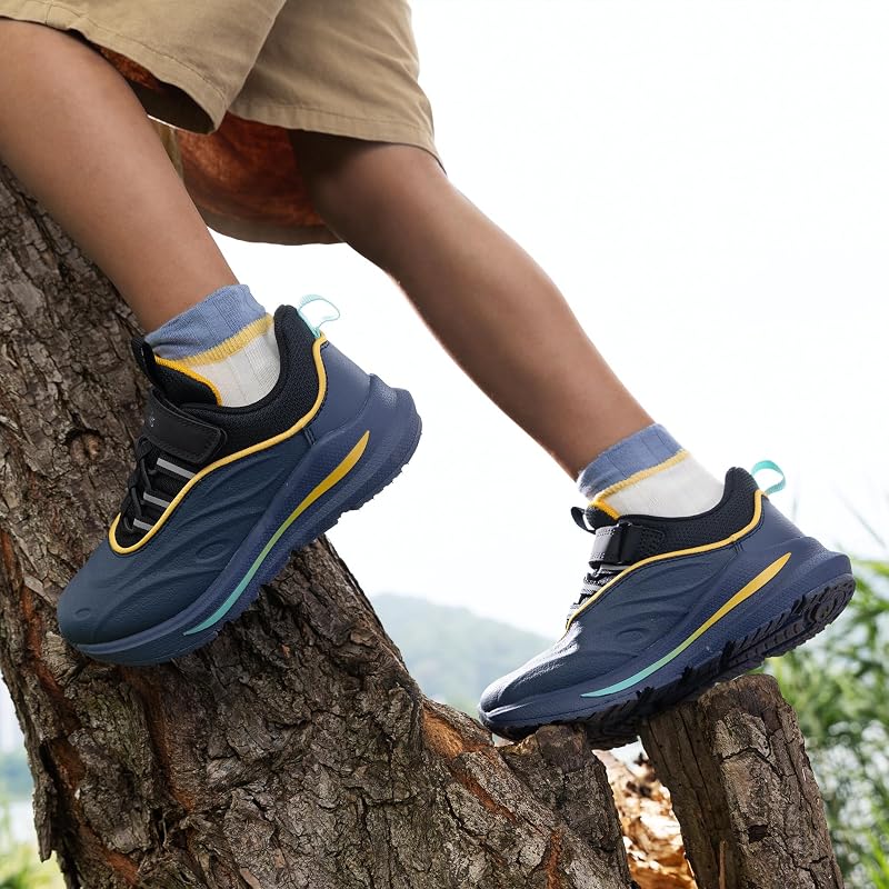 Sneakers Bambini Sportive,Blu Scuro/Nero,30