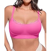 FeelinGirl Bras for Women No Underwire Lace Bralettes Wireless Full Coverage Seamless Bra Comfortable Everyday Bras No Padded