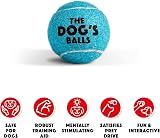 The Dog's Balls Dog Tennis Balls Blue Small 6-Pack Non Abrasive Felt Floats view 2