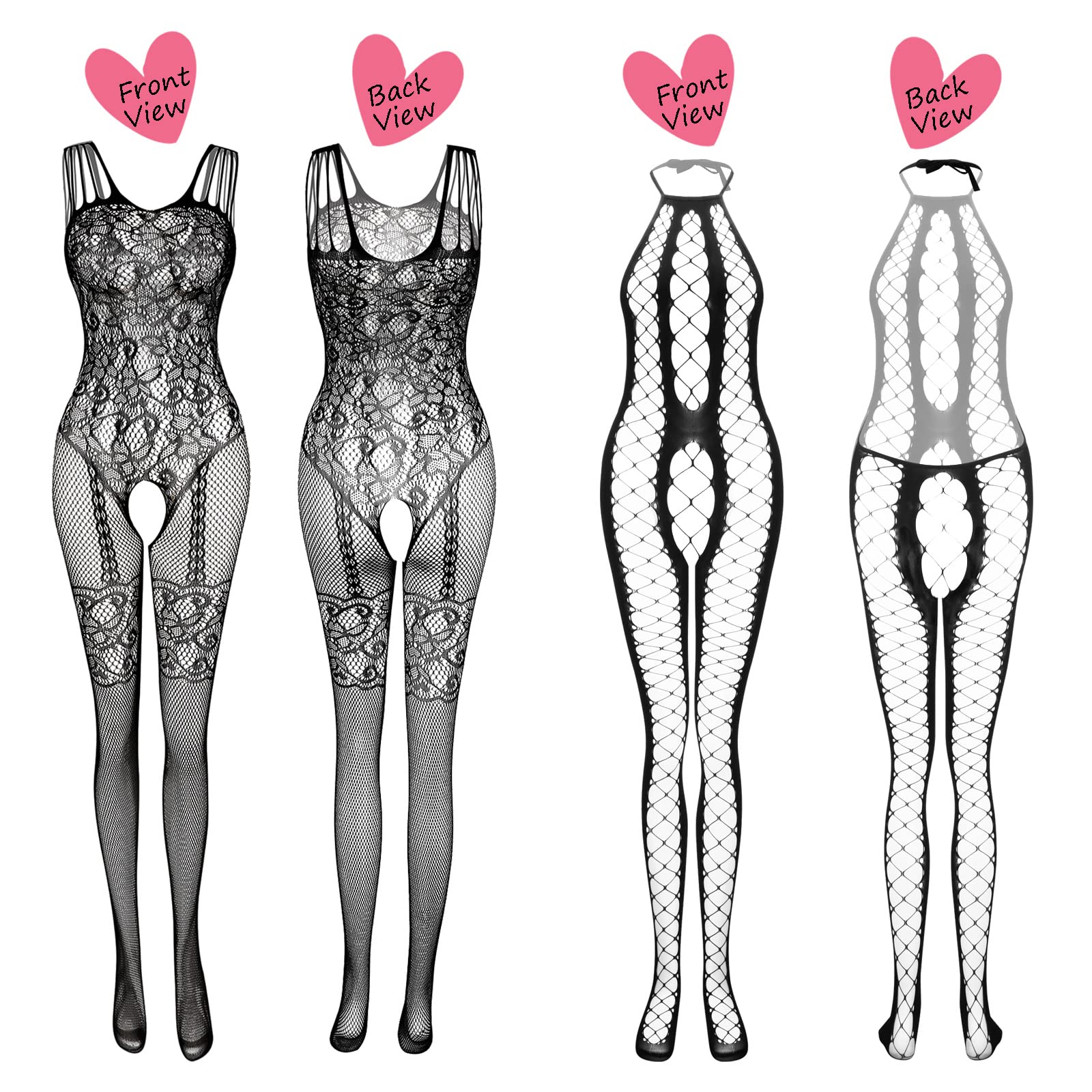 Women’s Lingerie BabyDoll Fishnet Bodysuit Sexy Nightwear(12 Pack)