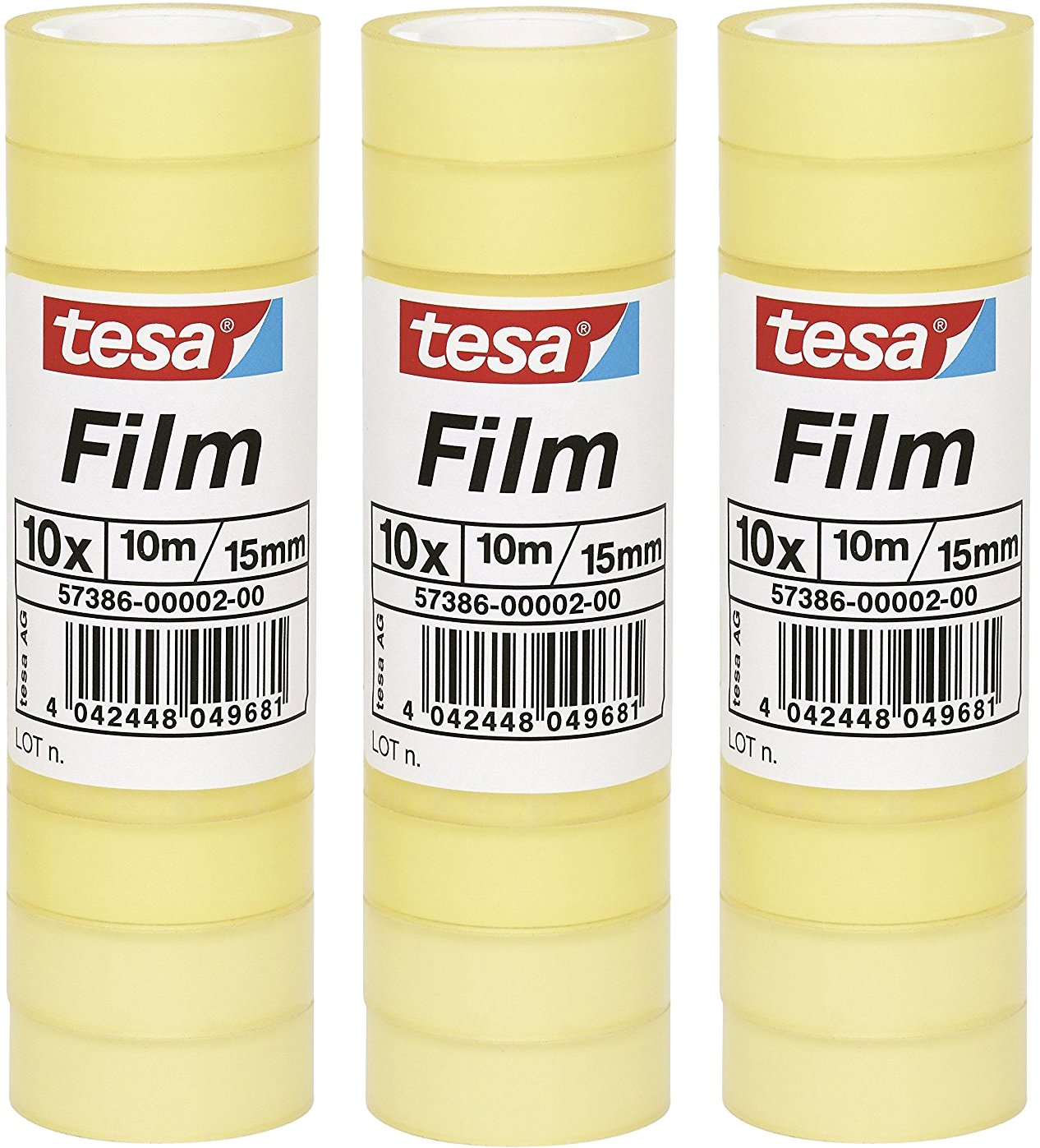 30 Rolls Tape – Large Roll – Tesafilm 10 m x 15 mm Standard
