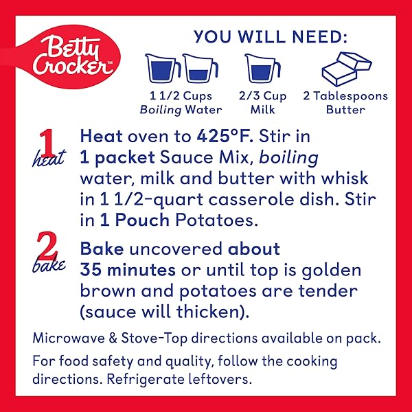 BETTY CROCKER SCALLOPED CASSEROLE POTATOES, MADE WITH REAL CHEESE, TWIN PACK, 8 OZ BOX
