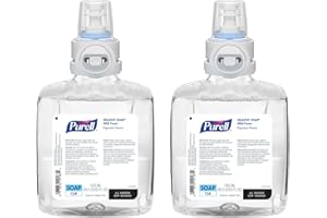 PURELL HEALTHY SOAP Mild Foam, Fragrance Free, 1200 mL Foam Hand Soap Refill for PURELL CS8 Automatic Soap Dispenser (Pack of 2) – 7874-02 - Manufactured by GOJO, Inc.