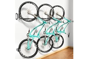 3-Pack Swivel Bike Rack Wall Mount, Bike Hangers for Garage, Space-Saving Vertical Bike Holder, Holds up to 77 lbs, Bicycle W