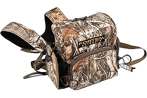 FORTEM OUTDOORS Binocular Harness Chest Pack - Realtree Edge Camo - Premium Hunting Harness & Binocular Case - Hunting Chest Pack, Bino Harness with Rangefinder Pouch, Hunting Chest Rig