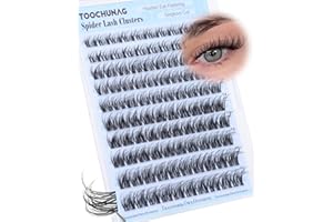 TOOCHUNAG Spider Lash Clusters Breeze Wispy Cluster Eyelash Extensions Fluffy Individual Lashes Clusters 10-16mm D Curly Volu
