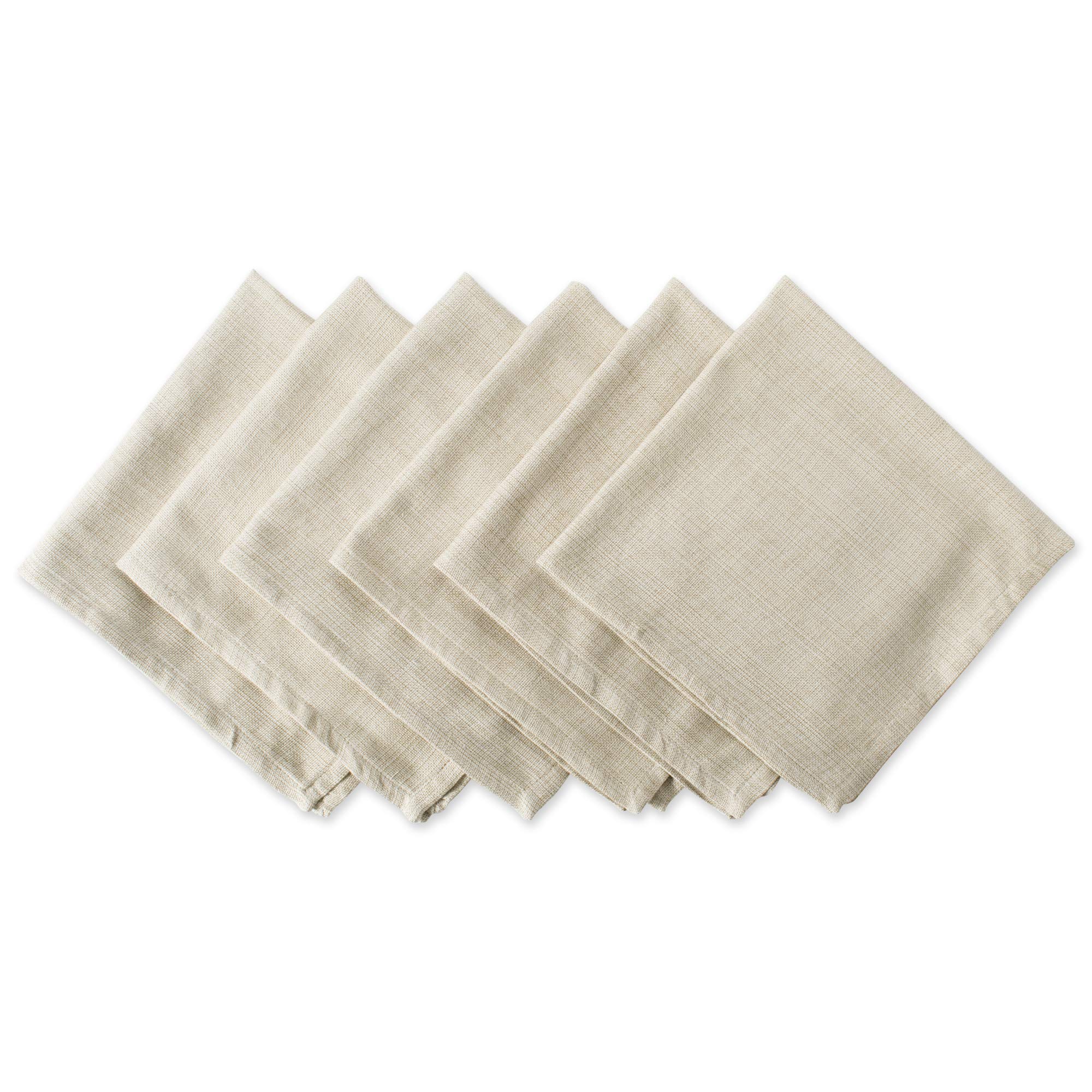 DII Tabletop Collection, Cotton, Taupe, 20" x 20" (Set of 6)