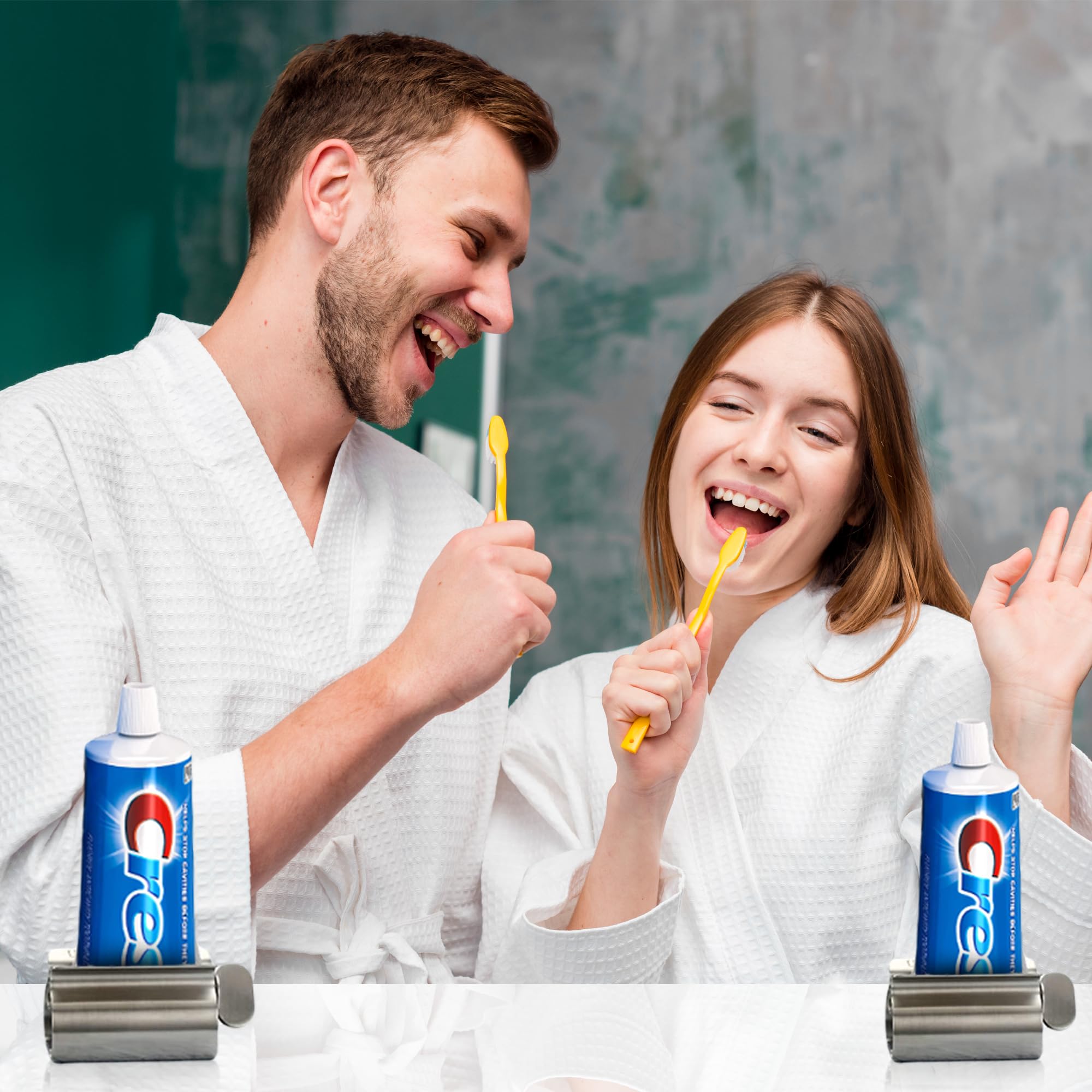 The Original Toothpaste Squeezer Tube Roller Stainless Steel , Puts an end to Waste - Simple and Practical (Silver)