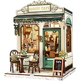 Fsolis Book Nook Kit Miniature House (Sunny Cafe) | Booknook Coffee Shop for Adults DIY Project Creative Gifts for Women
