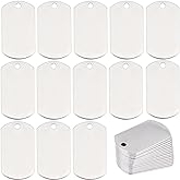 SUNNYCLUE 1 Box 50Pcs Blank Charms Stainless Steel Stamping Blanks Rectangle Tags Dog Cat Collar Charms Metal Pet Pendants Ba