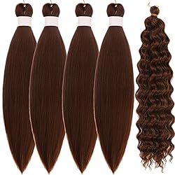 Brown Boho Braiding Hair Curly Braiding Hair for