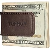 TORRO Leather Money Clip – Premium Leather Magnetic Cash Clip with Microfiber Lining