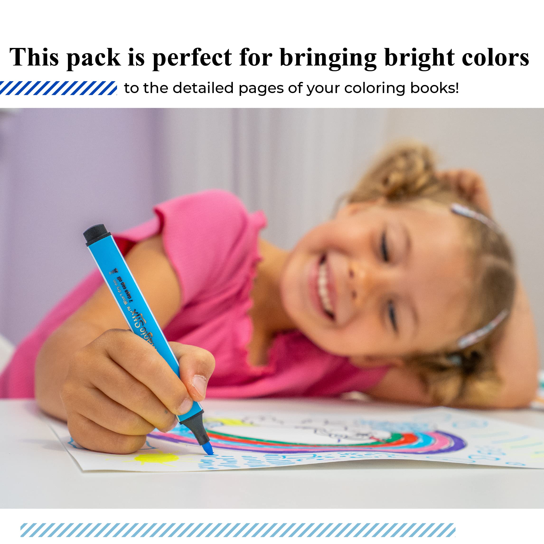 The Pencil Grip Magic Tri Stix, Non-Toxic and Washable Markers For Kids, 24 Assorted Stix Markers, TPG-397