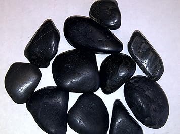 Tbc Black Rocks Beautiful Unique Large Polished Black River Rocks