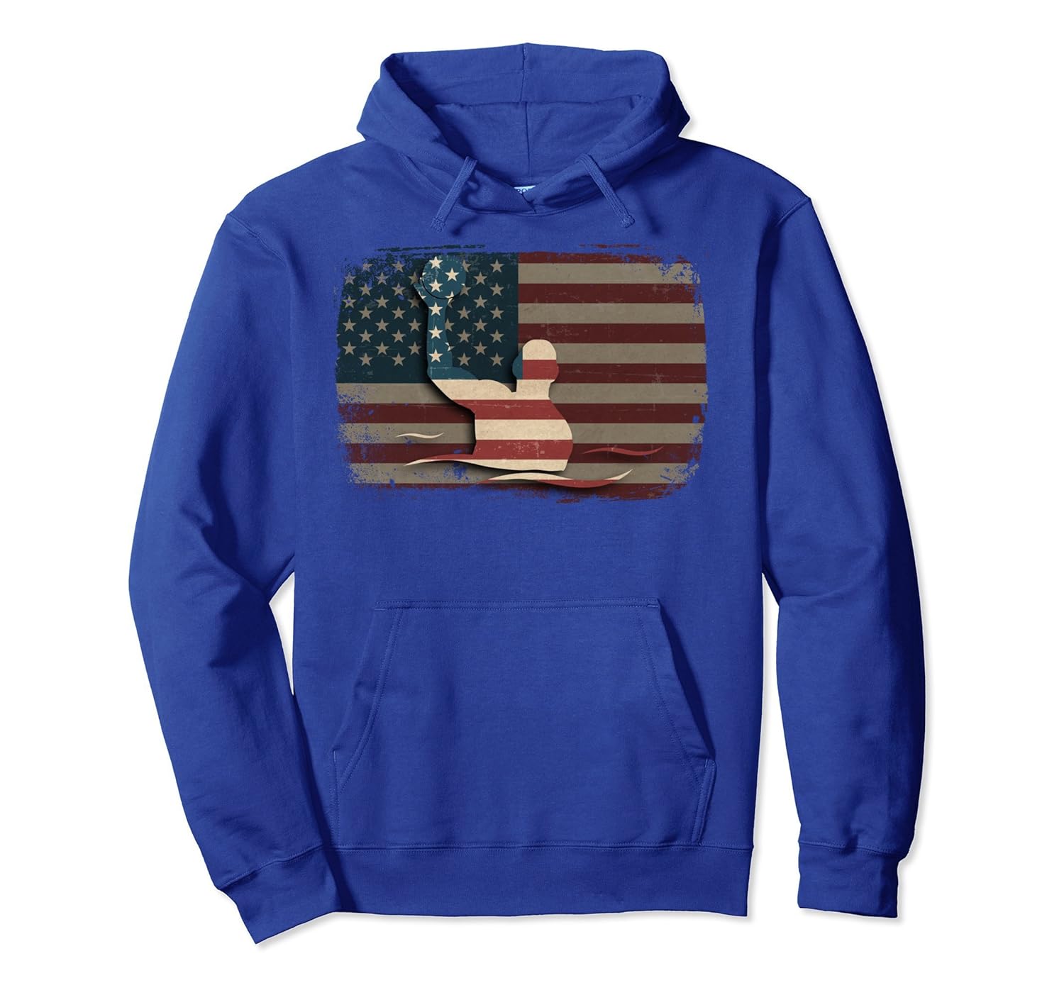 Lovely Vintage American Flag Hoodie 4th July Water Polo Gift-ANZ