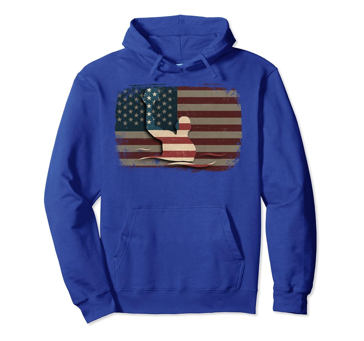 Lovely Vintage American Flag Hoodie 4th July Water Polo Gift-Rose