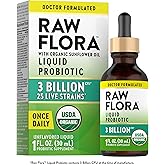 Nature's Truth Raw Flora USDA Organic Liquid Probiotic | Doctor Formulated | 25 Billion Live Strains | Vegan & Gluten Free Supplement for Men and Women