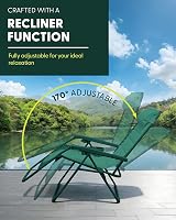 KEPLIN Set of 2 XXL Premium Heavy Duty Padded Zero Gravity Chairs view 4