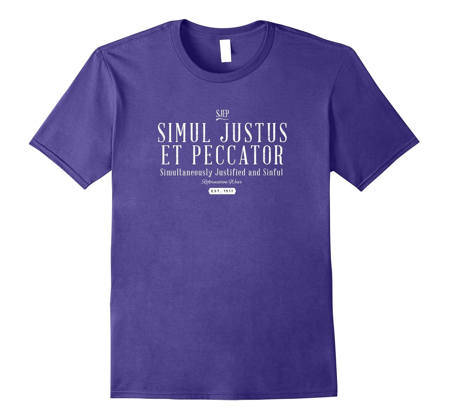 Simul Justus Et Peccator Reformed Christian T-shirt-FL