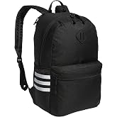 adidas Classic 3-Stripe School Backpack 27L | Padded 16-In. Laptop Sleeve, Multiple Organizer Pockets, Water-Bottle Pockets, Durable Build, School Gym &amp; Travel Ready