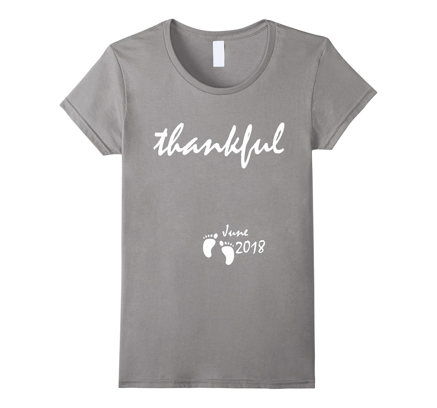 Womens Thankful June Thanksgiving - Pregnancy Announcement T Shirt-Rose