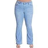 YMI Women's Junior Plus Size Classic Boot Cut Flare Bell Bottom Casual Denim Jeans