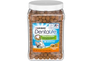 DentaLife Purina Made in USA Facilities Cat Dental Treats, Tasty Chicken Flavor - 19 oz. Canister
