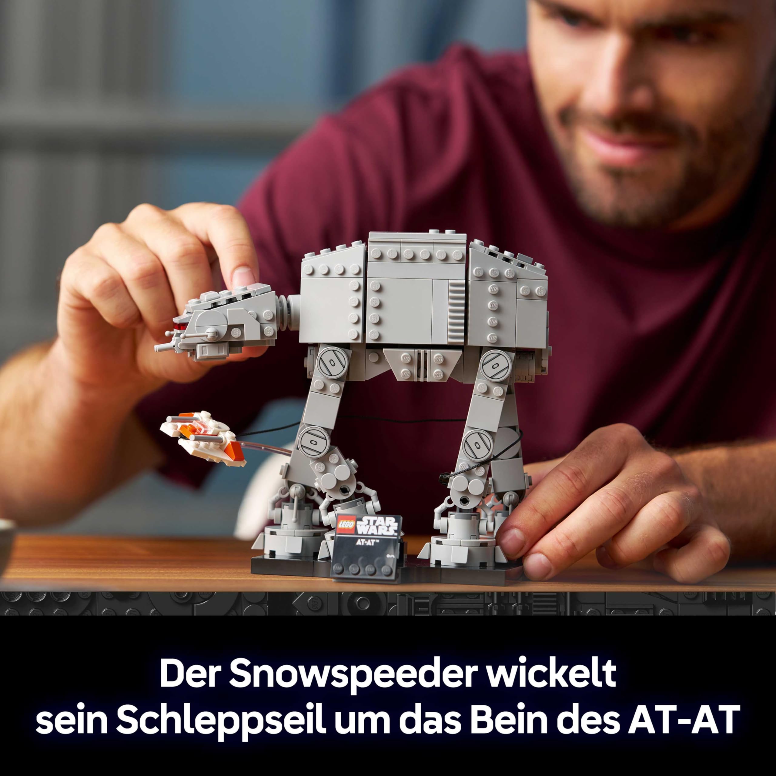 LEGO Star Wars 75440 AT-AT - Modellbau Set für Erwachsene - Mit Snowspeeder, Ständer & Namensschild - DIY Deko fürs Regal - Geschenk für Fans von Das Imperium schlägt zurück 3