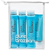 Pure Brazilian 4-Piece Essential Travel Size Kit: Anti-Frizz Shampoo, Conditioner, Serum & Masque