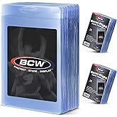 BCW Semi Rigid Card Holder #1 | 100 Pack | Semi Rigid Card Sleeves for Grading Preparation | Protective Holders for Sports & 
