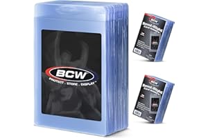 BCW Semi Rigid Card Holder #1 | 100 Pack | Semi Rigid Card Sleeves for Grading Preparation | Protective Holders for Sports & Trading Cards