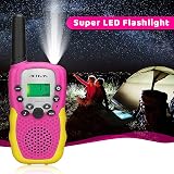 Retevis RA618 Kids Walkie Talkies Pink 8 Channels VOX LED Flashlight 1 Pair view 3