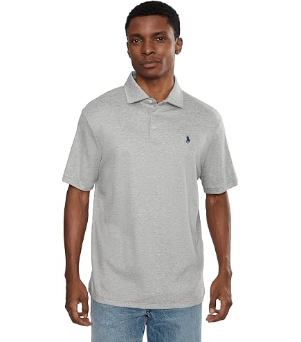 Polo Ralph Lauren Mens Performance Polo Shirts (M, Grey), Medium at Amazon Men's Clothing store