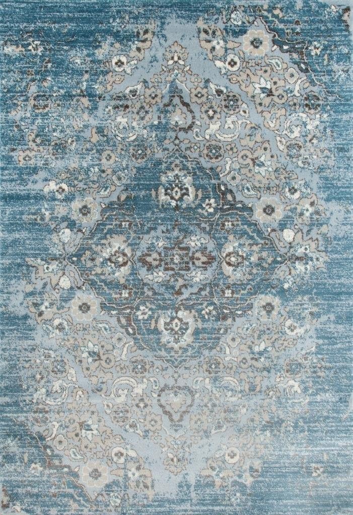 4620 Distressed Blue 5'2x7'2 Area Rug Carpet Large New