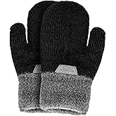 FGSS Kids Winter Stretch Knitted Mittens - Thick Warm Gloves for Boys Girls 4-7 Yrs