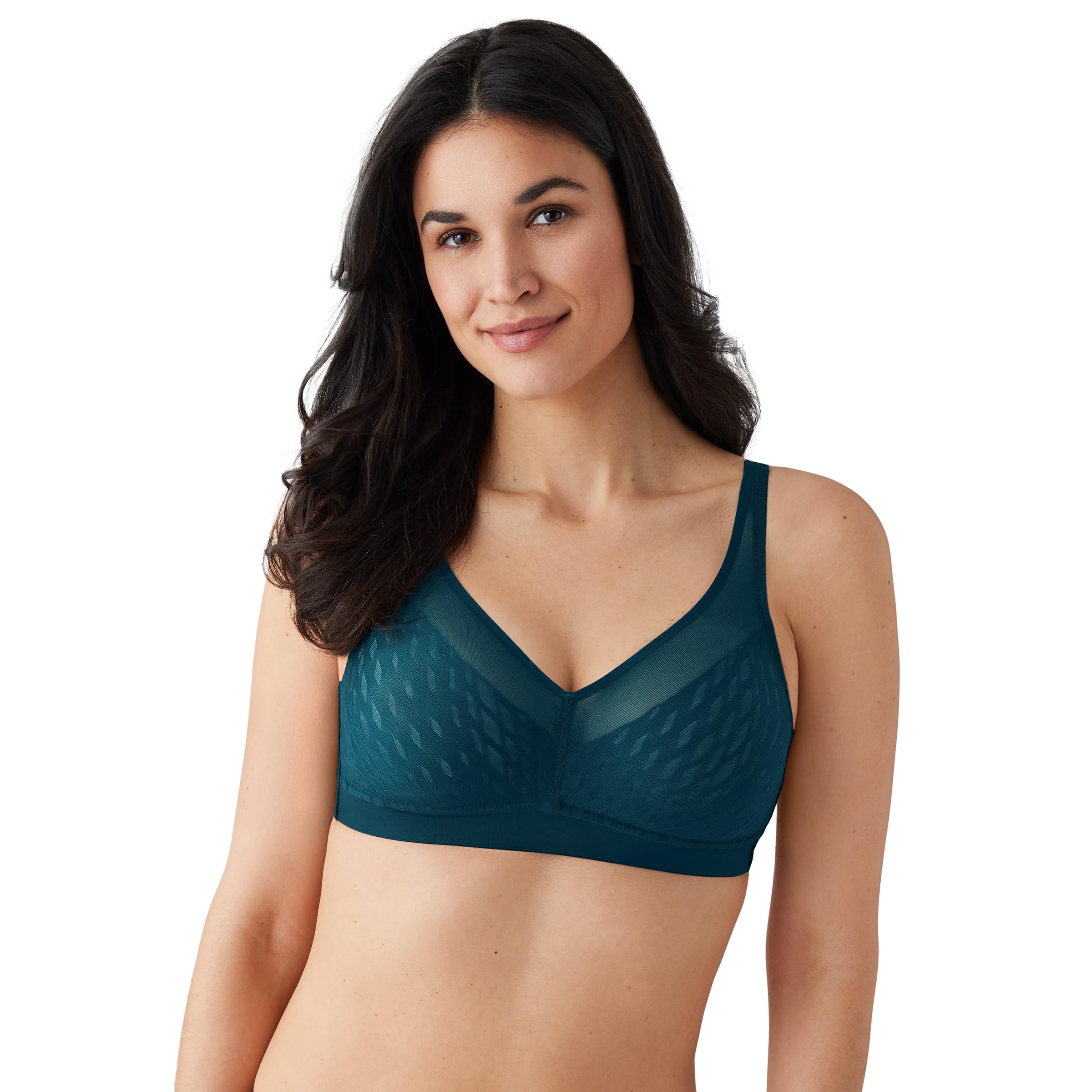 Wacoal Women’s Elevated Allure Unlined Wirefree Bra, Dark Sea, 38B